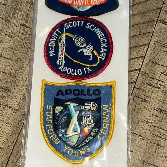 Kennedy Spaceport 🚀 🌎 USA 🇺🇸 Apollo Mission Patches NASA Made in USA 🇺🇸 RARE 80s